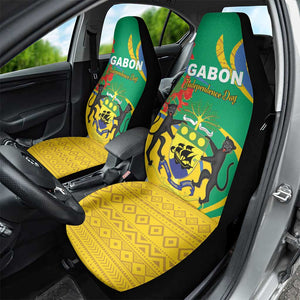 Gabon Independence Day Car Seat Cover Gabonaise Flamboyant African Pattern