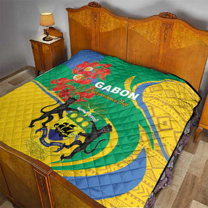 Gabon Independence Day Quilt Gabonaise Flamboyant African Pattern