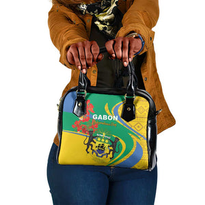 Gabon Independence Day Shoulder Handbag Gabonaise Flamboyant African Pattern