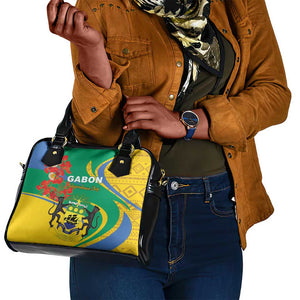 Gabon Independence Day Shoulder Handbag Gabonaise Flamboyant African Pattern