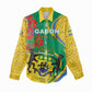 Gabon Independence Day Women Casual Shirt Gabonaise Flamboyant African Pattern LT01