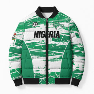 Custom Nigeria 2026 Football Bomber Puffer Jacket Go Super Falcons