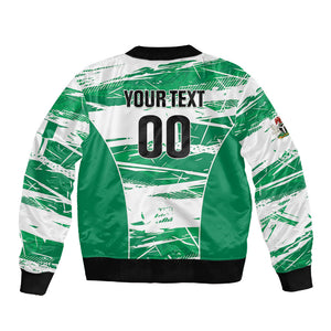 Custom Nigeria 2026 Football Sleeve Zip Bomber Jacket Go Super Falcons
