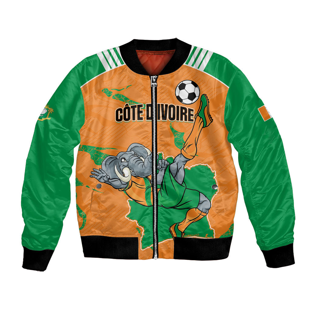 Custom Cote d Ivoire 2026 Football Bomber Jacket Ivory Coast Elephants Proud
