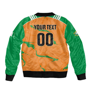 Custom Cote d Ivoire 2026 Football Sleeve Zip Bomber Jacket Ivory Coast Elephants Proud
