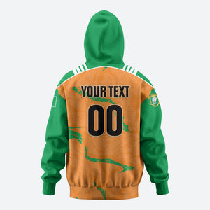Custom Cote d Ivoire 2026 Football Zip Hoodie Ivory Coast Elephants Proud