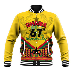 Ghana Independence Day Baseball Jacket with Freedom and Justice and African Pattern LT01