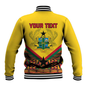 Ghana Independence Day Baseball Jacket with Freedom and Justice and African Pattern LT01