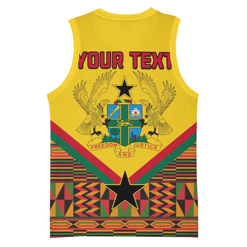 Ghana Independence Day Basketball Jersey with Freedom and Justice and African Pattern LT01