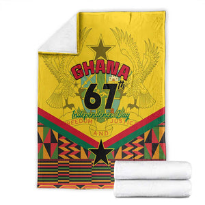 Ghana Independence Day Blanket with Freedom and Justice and African Pattern