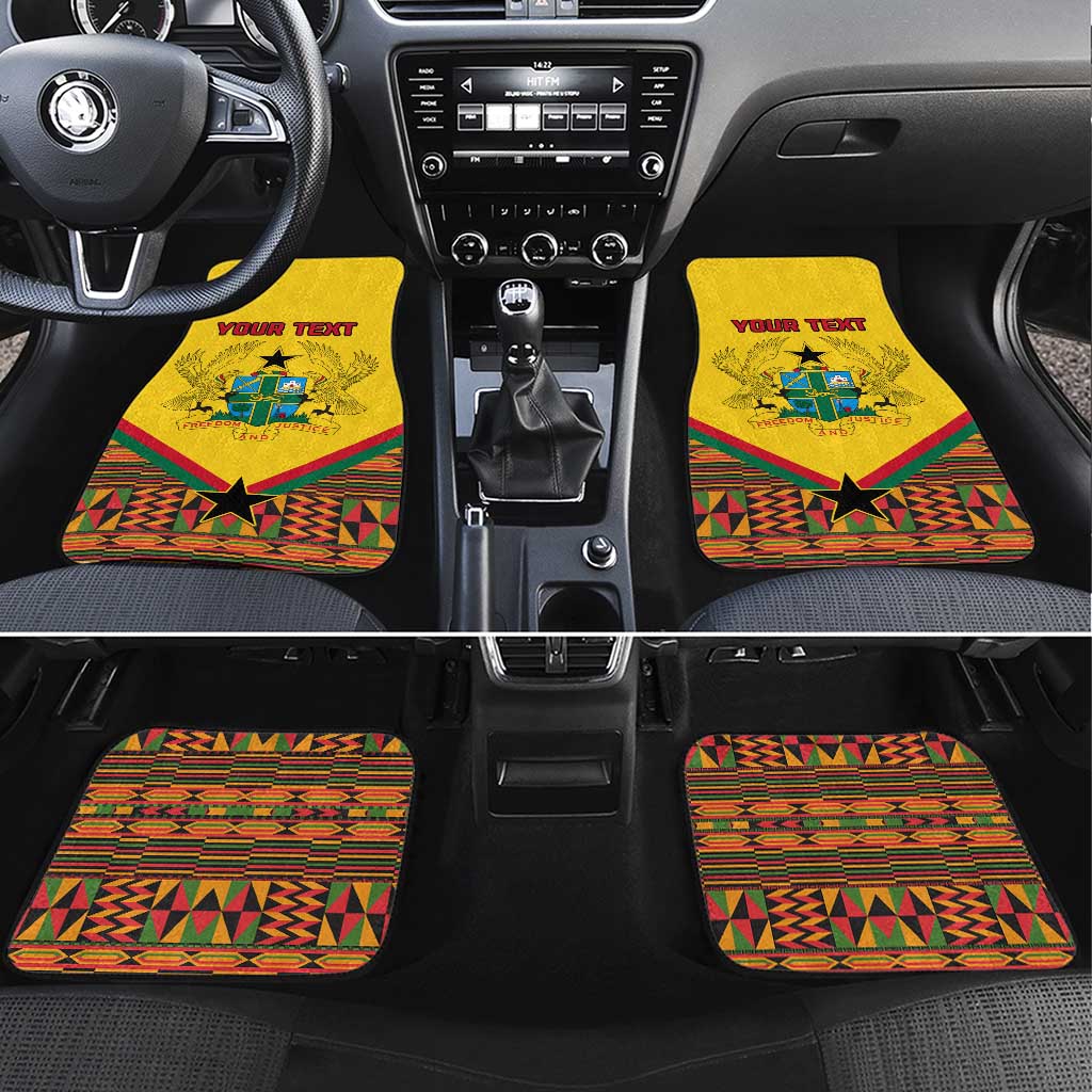 Ghana Independence Day Car Mats with Freedom and Justice and African Pattern