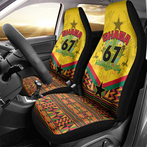 Ghana Independence Day Car Seat Cover with Freedom and Justice and African Pattern