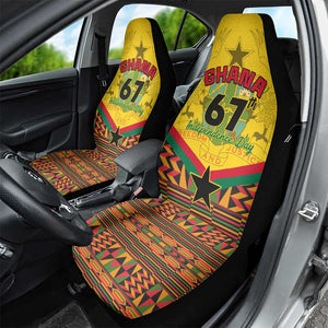 Ghana Independence Day Car Seat Cover with Freedom and Justice and African Pattern