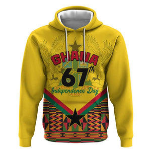 Ghana Independence Day Hoodie with Freedom and Justice and African Pattern