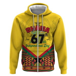 Ghana Independence Day Hoodie with Freedom and Justice and African Pattern