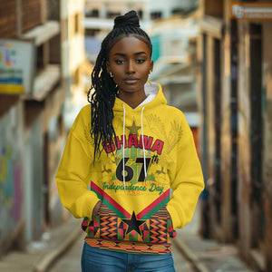 Ghana Independence Day Hoodie with Freedom and Justice and African Pattern