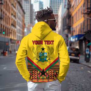 Ghana Independence Day Hoodie with Freedom and Justice and African Pattern