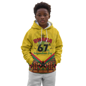 Ghana Independence Day Kid Hoodie with Freedom and Justice and African Pattern