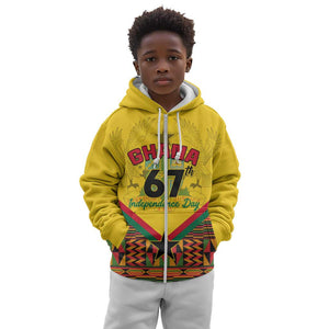 Ghana Independence Day Kid Hoodie with Freedom and Justice and African Pattern