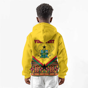 Ghana Independence Day Kid Hoodie with Freedom and Justice and African Pattern