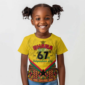 Ghana Independence Day Kid T shirt with Freedom and Justice and African Pattern