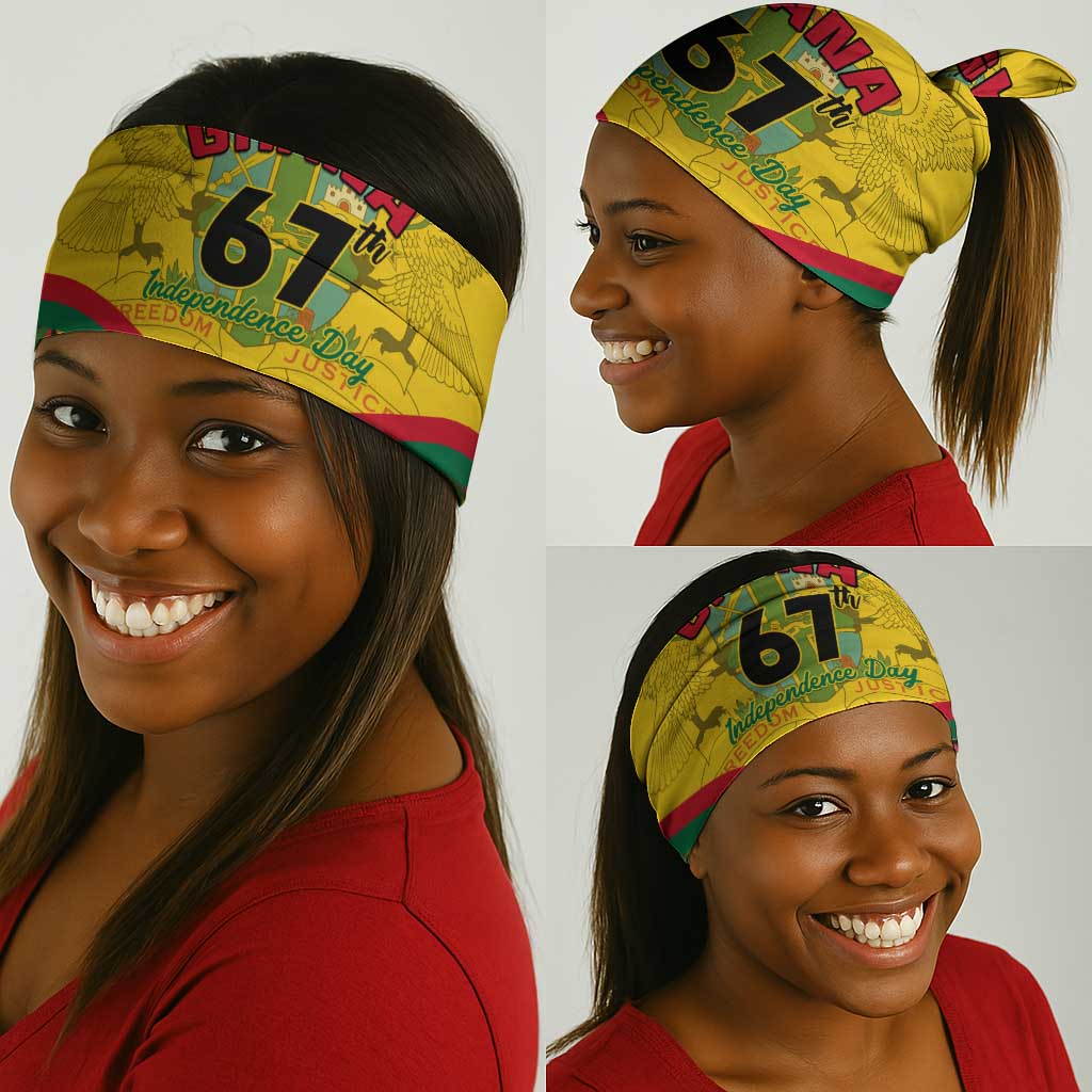 Ghana Independence Day Neck Gaiter Freedom and Justice and African Pattern LT01