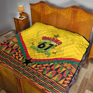 Ghana Independence Day Quilt with Freedom and Justice and African Pattern