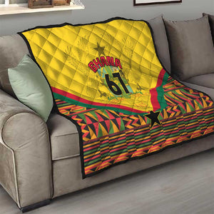 Ghana Independence Day Quilt with Freedom and Justice and African Pattern