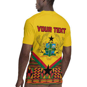 Ghana Independence Day Rugby Jersey with Freedom and Justice and African Pattern