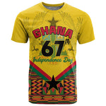 Ghana Independence Day T shirt with Freedom and Justice and African Pattern