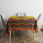 Ghana Independence Day Tablecloth with Freedom and Justice and African Pattern