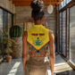 Ghana Independence Day Women Sleeveless Polo Shirt with Freedom and Justice and African Pattern