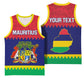 Mauritius Independence Day Basketball Jersey with Stella Clavisque Maris Indici and Floral Pattern LT01
