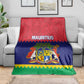 Mauritius Independence Day Blanket with Stella Clavisque Maris Indici and Floral Pattern