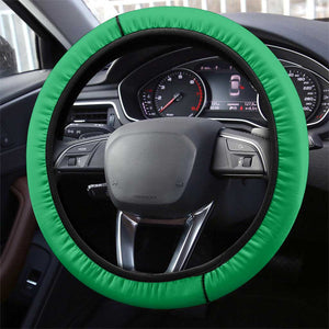 Mauritius Independence Day Steering Wheel Cover with Stella Clavisque Maris Indici and Floral Pattern