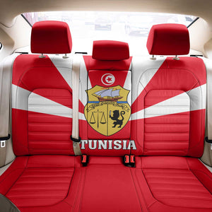 Tunisia Independence Day Back Car Seat Cover with Coat of Arms and Flag Style