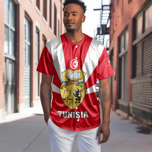 Tunisia Independence Day Baseball Jersey with Coat of Arms and Flag Style