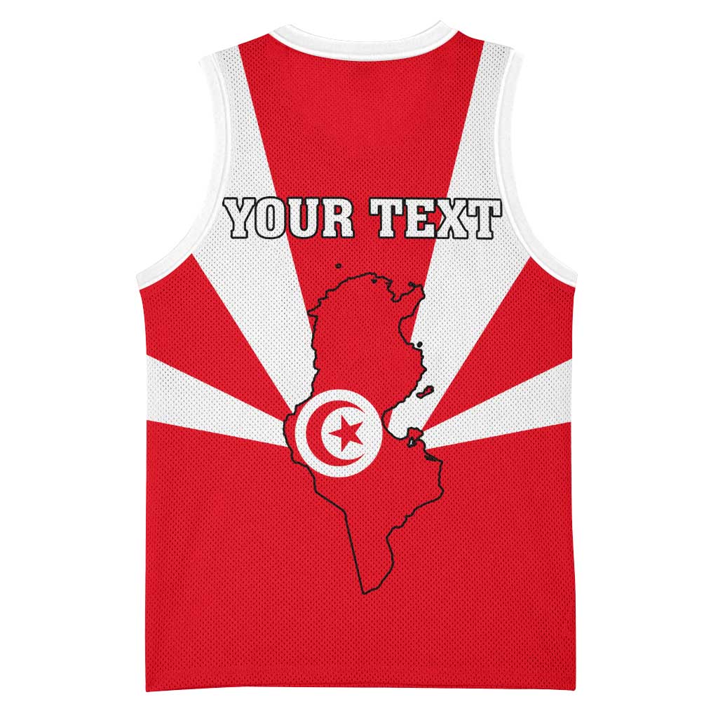 Tunisia Independence Day Basketball Jersey with Coat of Arms and Flag Style LT01