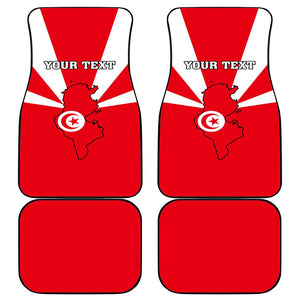 Tunisia Independence Day Car Mats with Coat of Arms and Flag Style