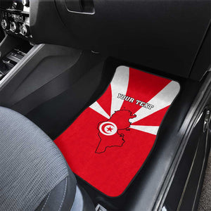 Tunisia Independence Day Car Mats with Coat of Arms and Flag Style