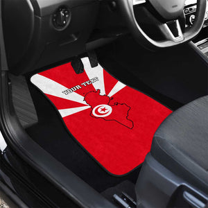 Tunisia Independence Day Car Mats with Coat of Arms and Flag Style