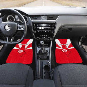 Tunisia Independence Day Car Mats with Coat of Arms and Flag Style