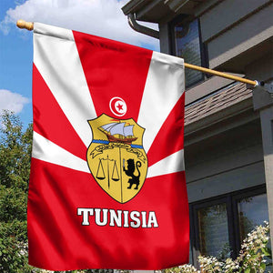 Tunisia Independence Day Garden Flag with Coat of Arms and Flag Style