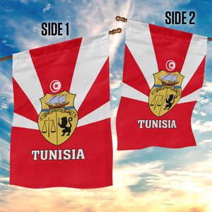 Tunisia Independence Day Garden Flag with Coat of Arms and Flag Style