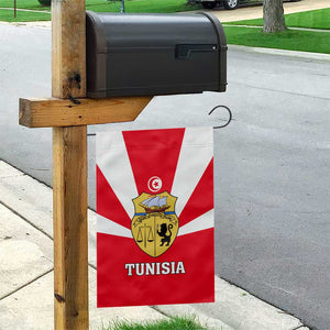 Tunisia Independence Day Garden Flag with Coat of Arms and Flag Style