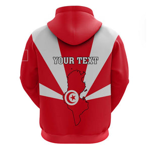 Tunisia Independence Day Hoodie with Coat of Arms and Flag Style