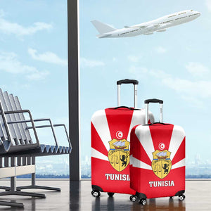 Tunisia Independence Day Luggage Cover with Coat of Arms and Flag Style