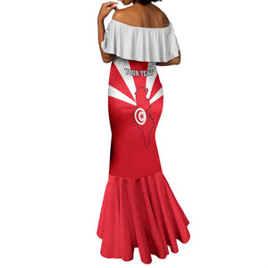 Tunisia Independence Day Mermaid Dress with Coat of Arms and Flag Style