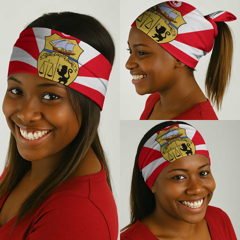Tunisia Independence Day Neck Gaiter Coat of Arms and Flag Style LT01