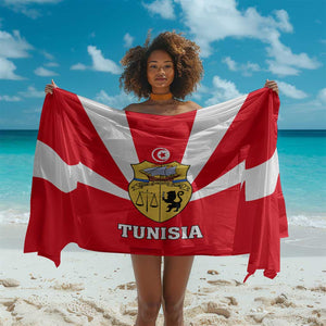 Tunisia Independence Day Sarong with Coat of Arms and Flag Style